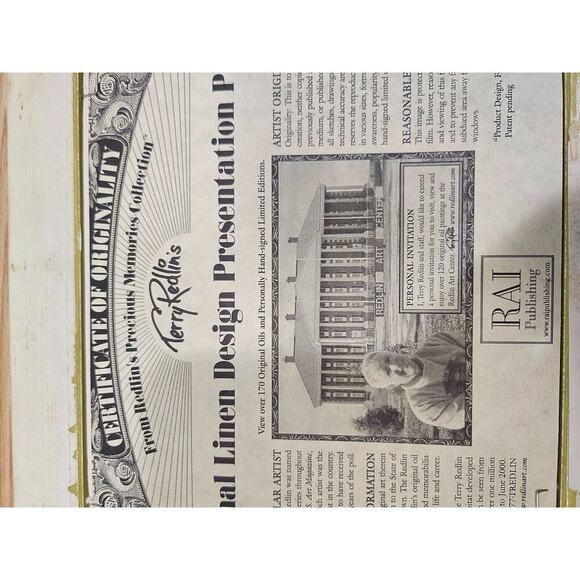 Terry Redlin "Lazy Afternoon" Personal Collage Series Linen Art Mini 12x8.5 - Picture 8 of 8